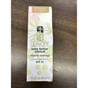 Clinique Even Better Clinical Vitamin Makeup SPF 45 - LIGHT MEDIUM COOL 1 - NIB